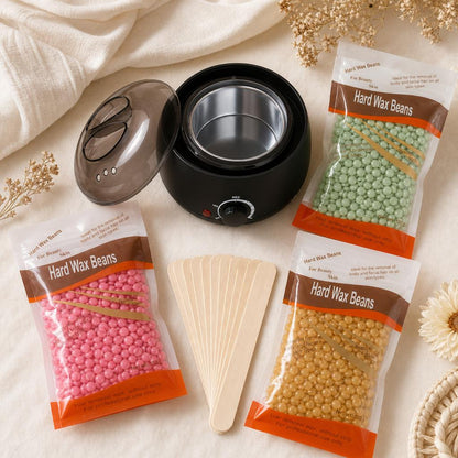 Kit de depilación Bolquen con bolsas de perlas de cera de colores